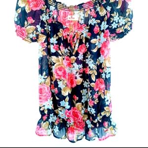 Colorful Sheer Blouse